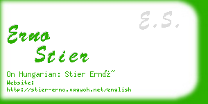 erno stier business card